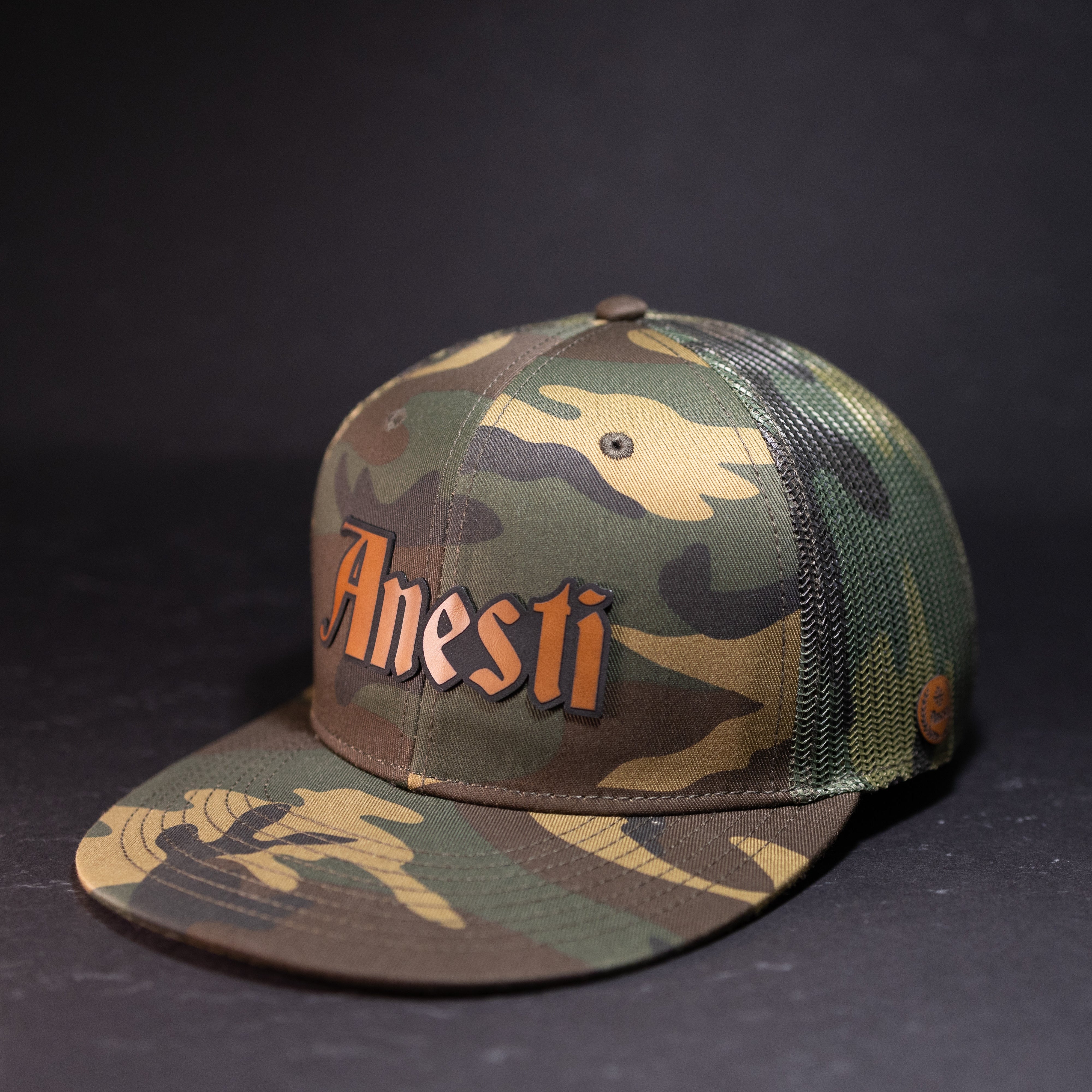 Anesti Script — Brown (Woodland Camo)