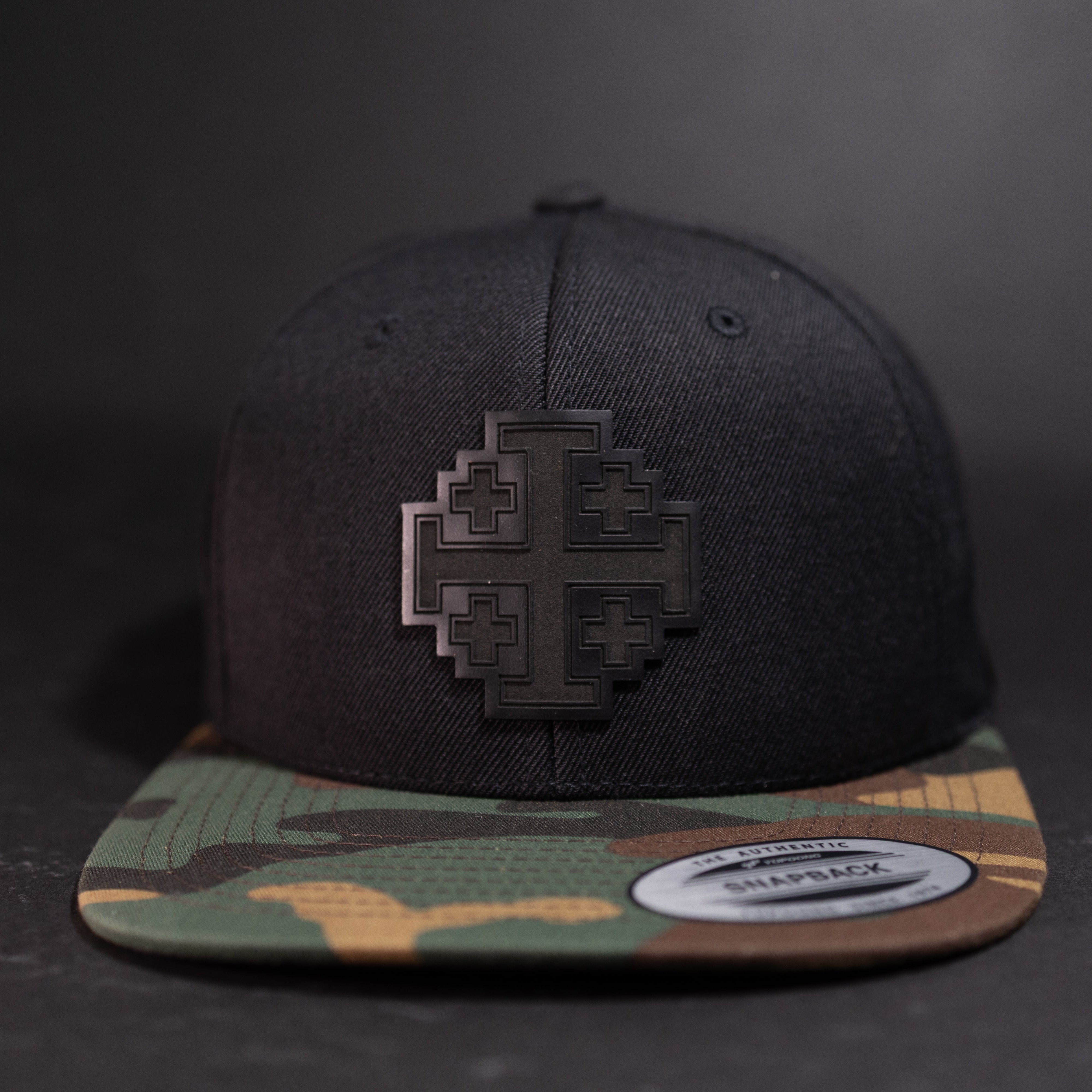 Jerusalem Cross — Blackout (Black / Camo Bill)