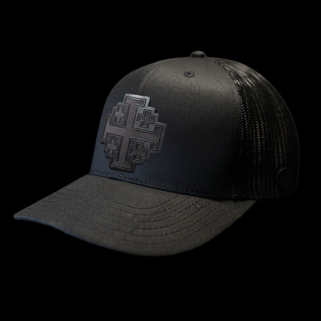 Jerusalem Cross — Blackout (All Black Trucker)