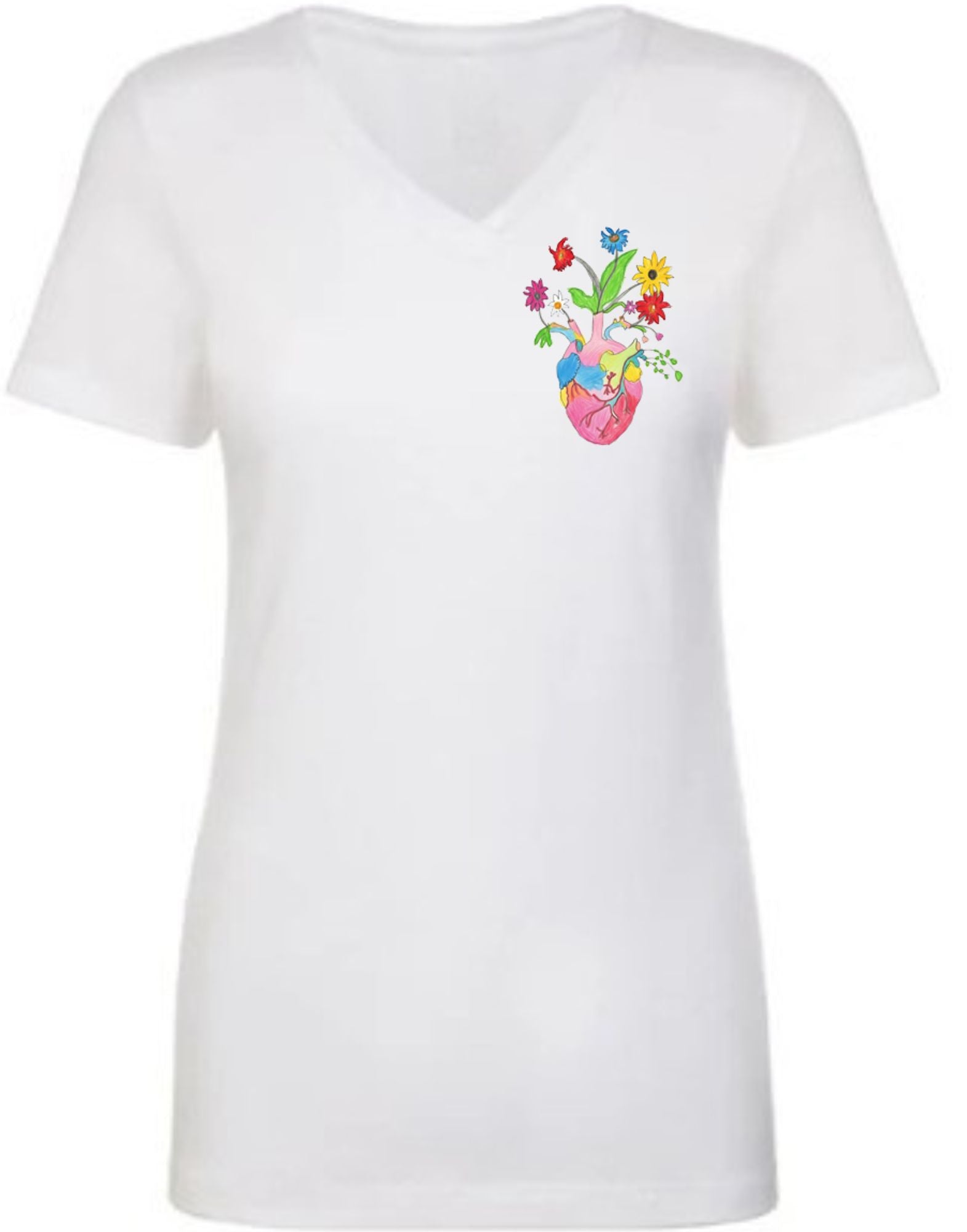 “Beautiful Heart” Limited Edition Women’s V-Neck — Front Heart Variant