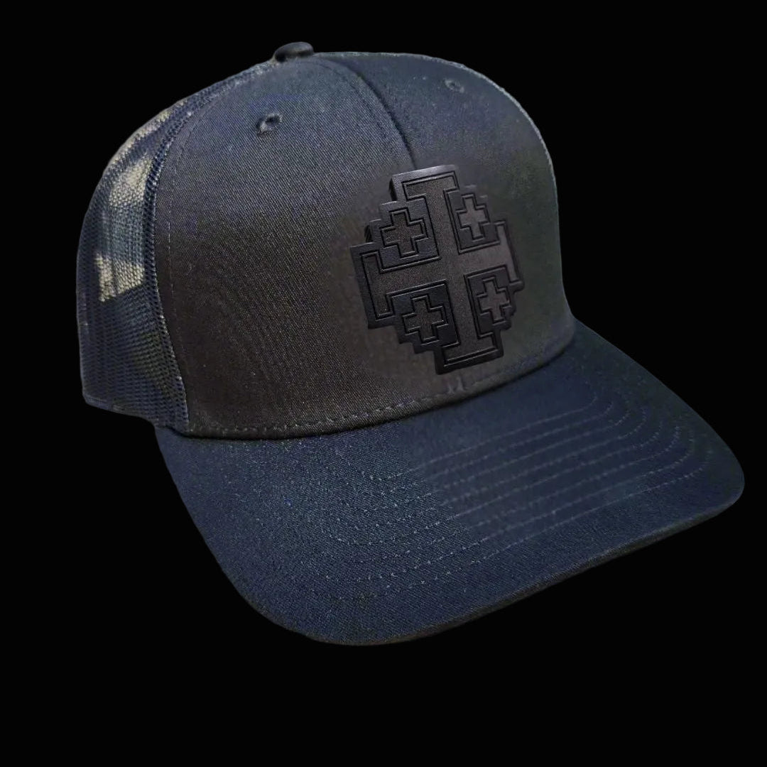 Jerusalem Cross — Blackout (All Black Trucker)