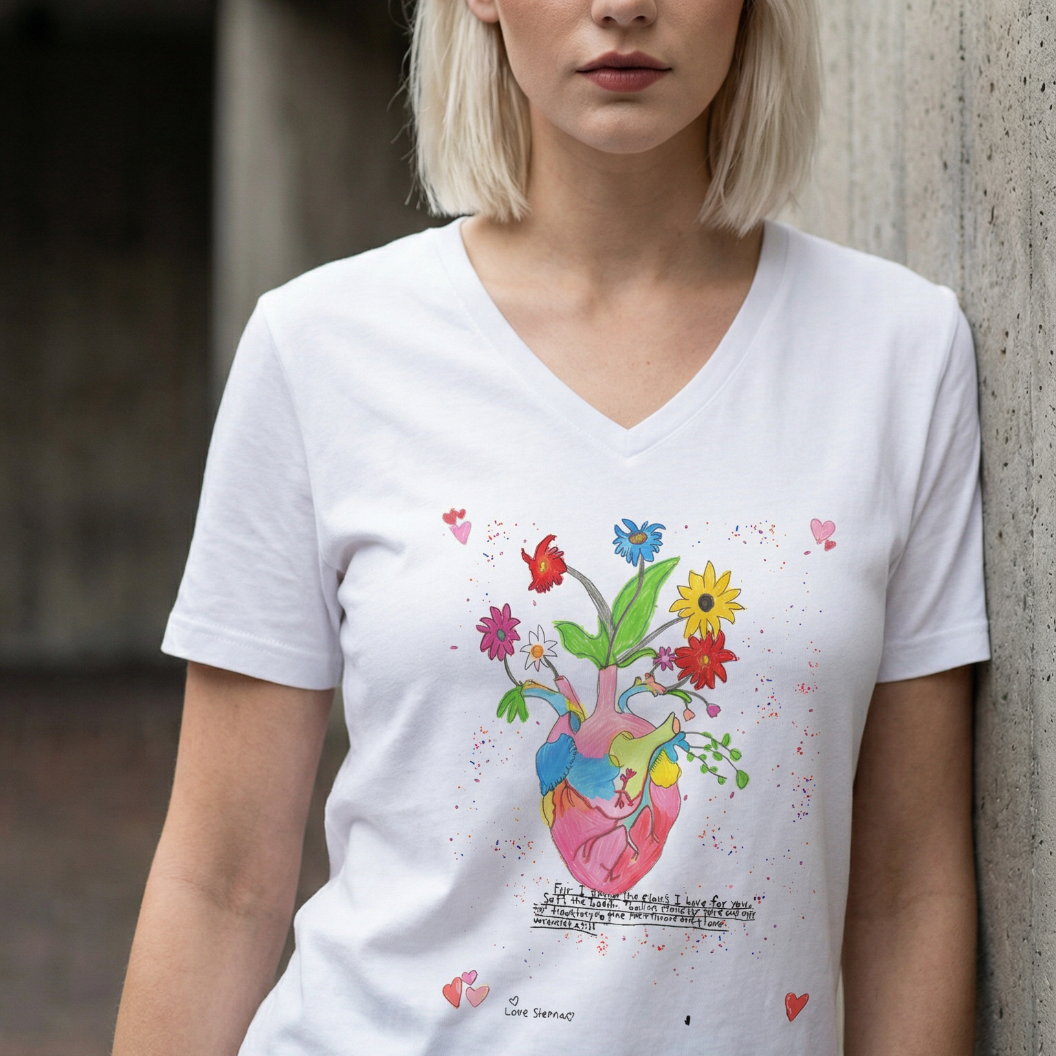 “Beautiful Heart” Limited Edition Women’s V-Neck Tee