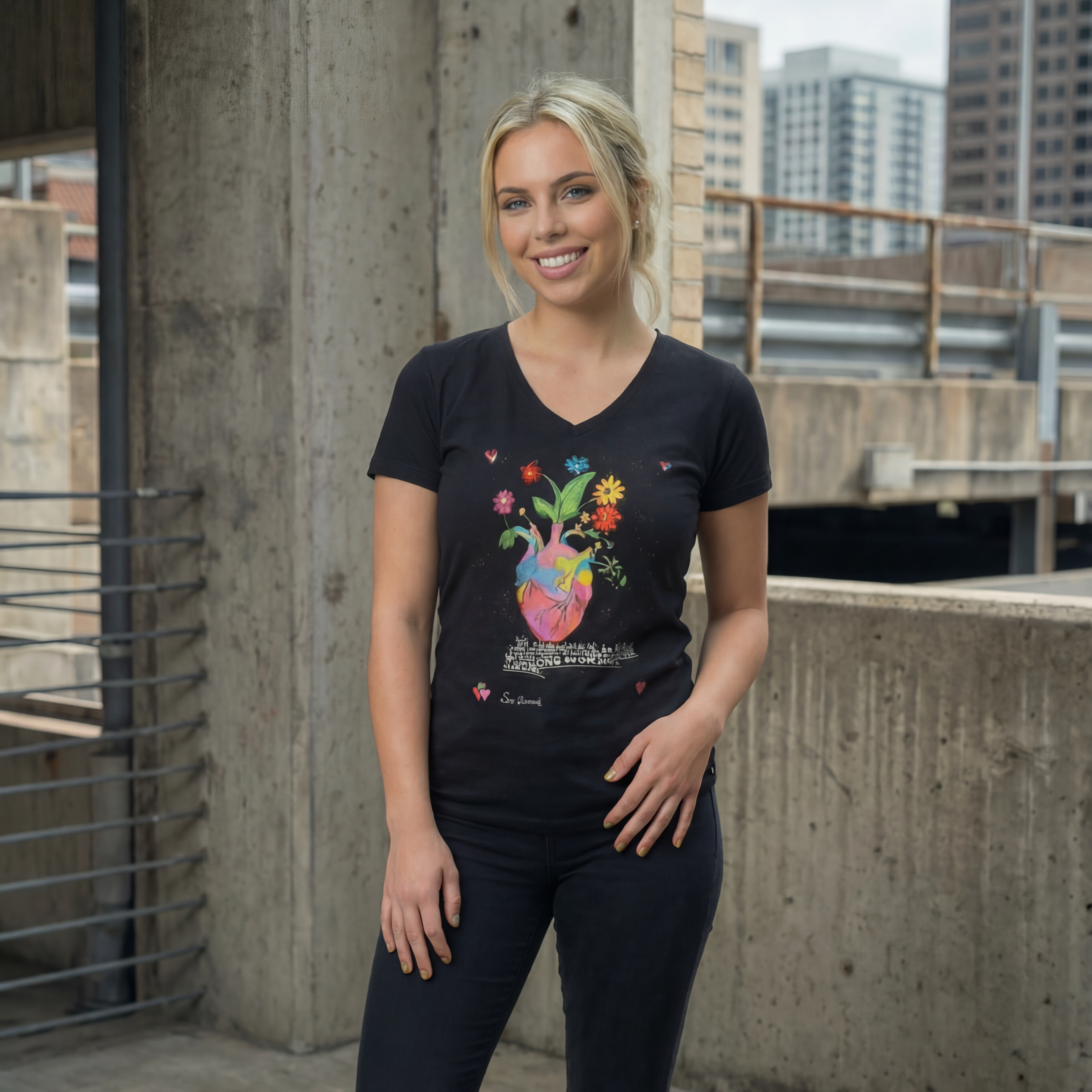 “Beautiful Heart” Limited Edition Women’s V-Neck Tee