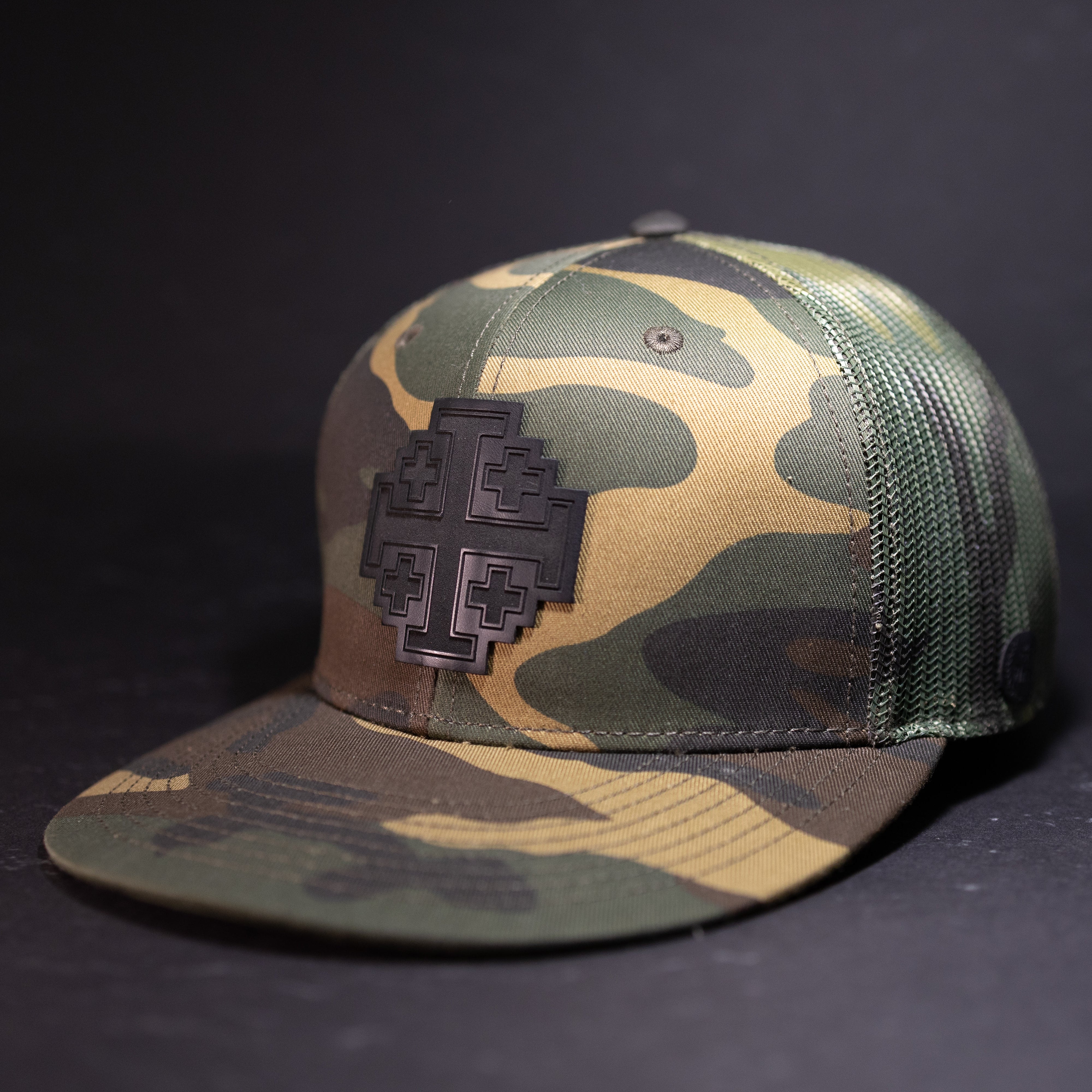 Jerusalem Cross — Blackout (Woodland Camo)