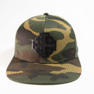 Jerusalem Cross — Blackout (Woodland Camo)