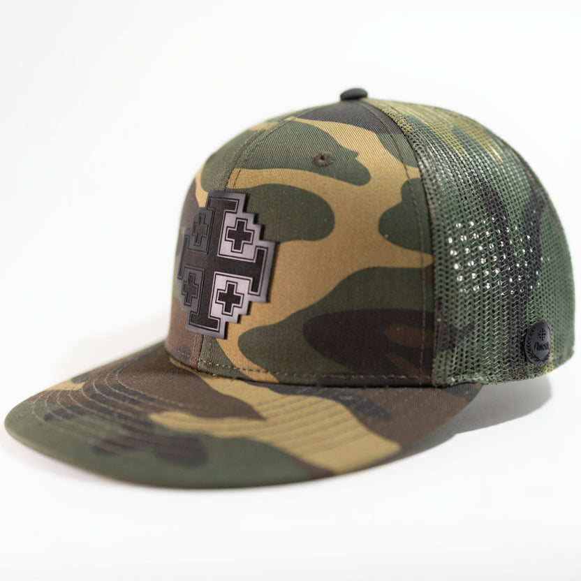Jerusalem Cross — Blackout (Woodland Camo)