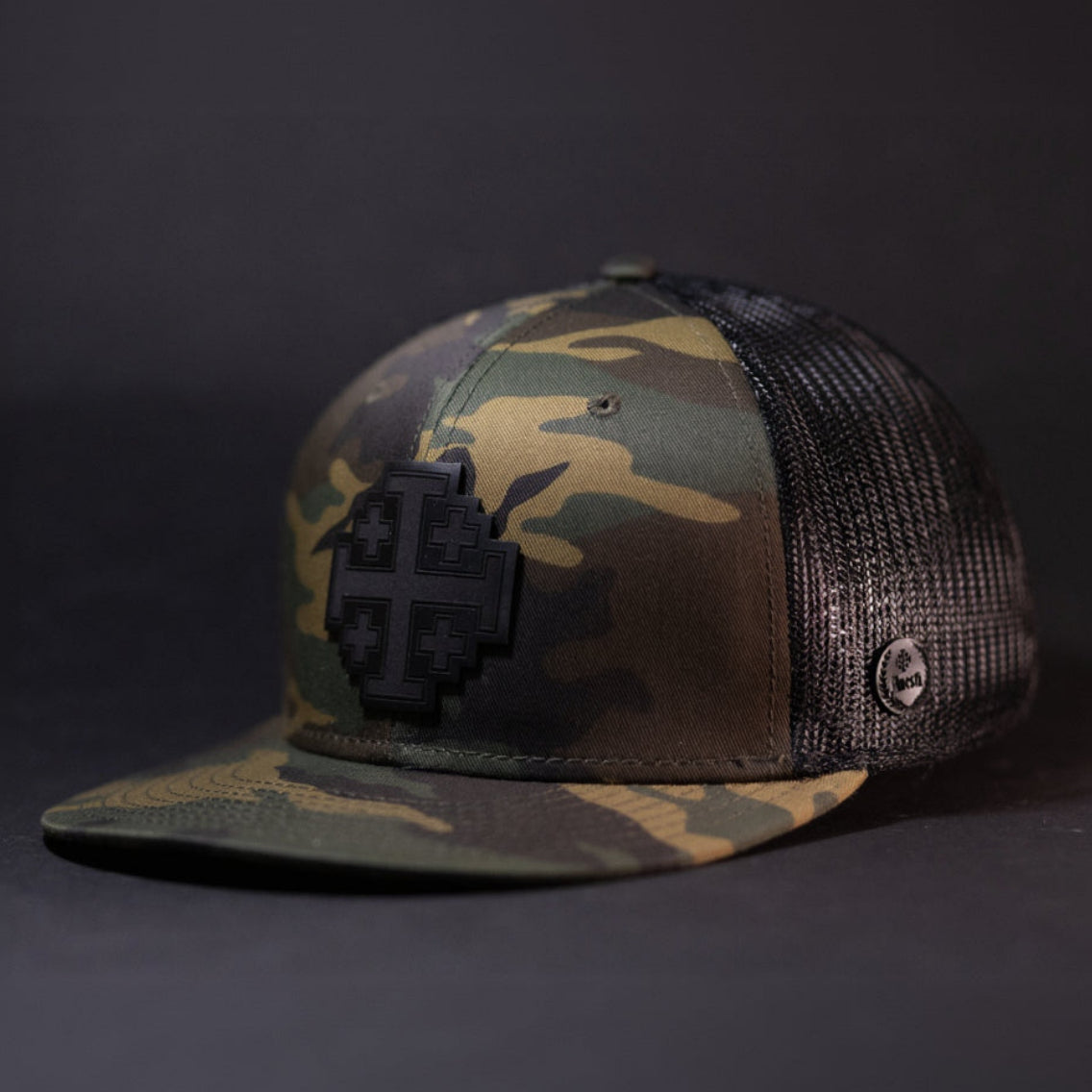 Jerusalem Cross — Blackout (Woodland Camo/Black)