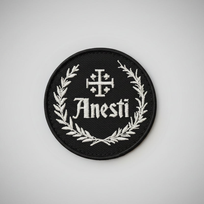 Anesti – Crest Embroidered Patch (3" Round)