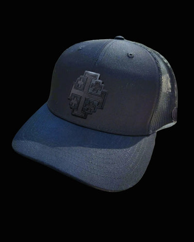 Jerusalem Cross — Blackout (All Black Trucker)