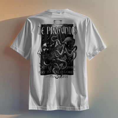 7 Sins tee — white, back print