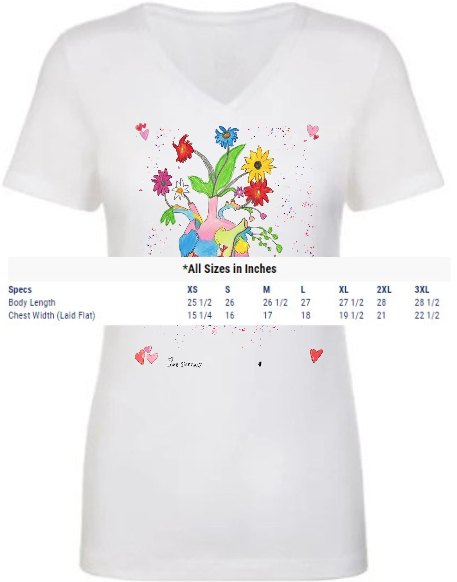 “Beautiful Heart” Limited Edition Women’s V-Neck Tee