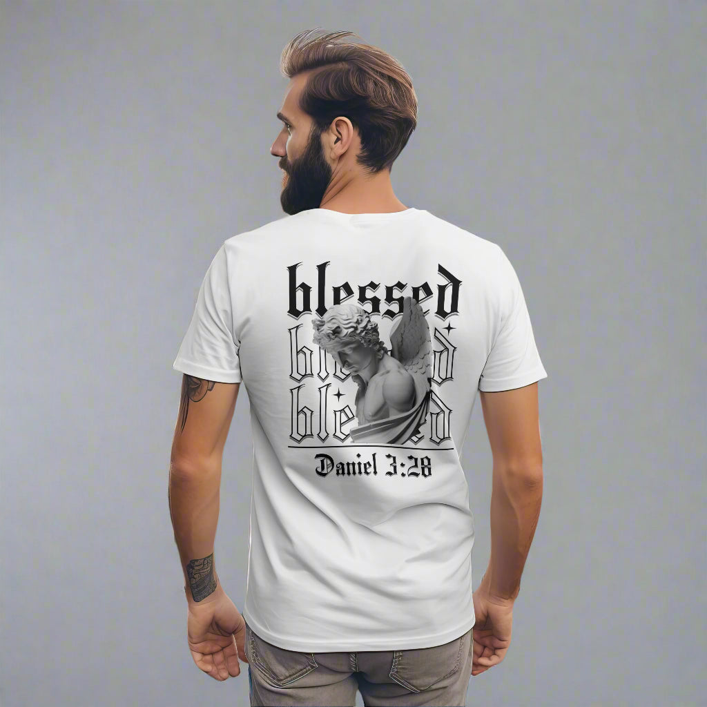 Blessed, Daniel 3:28 T-Shirt image 4