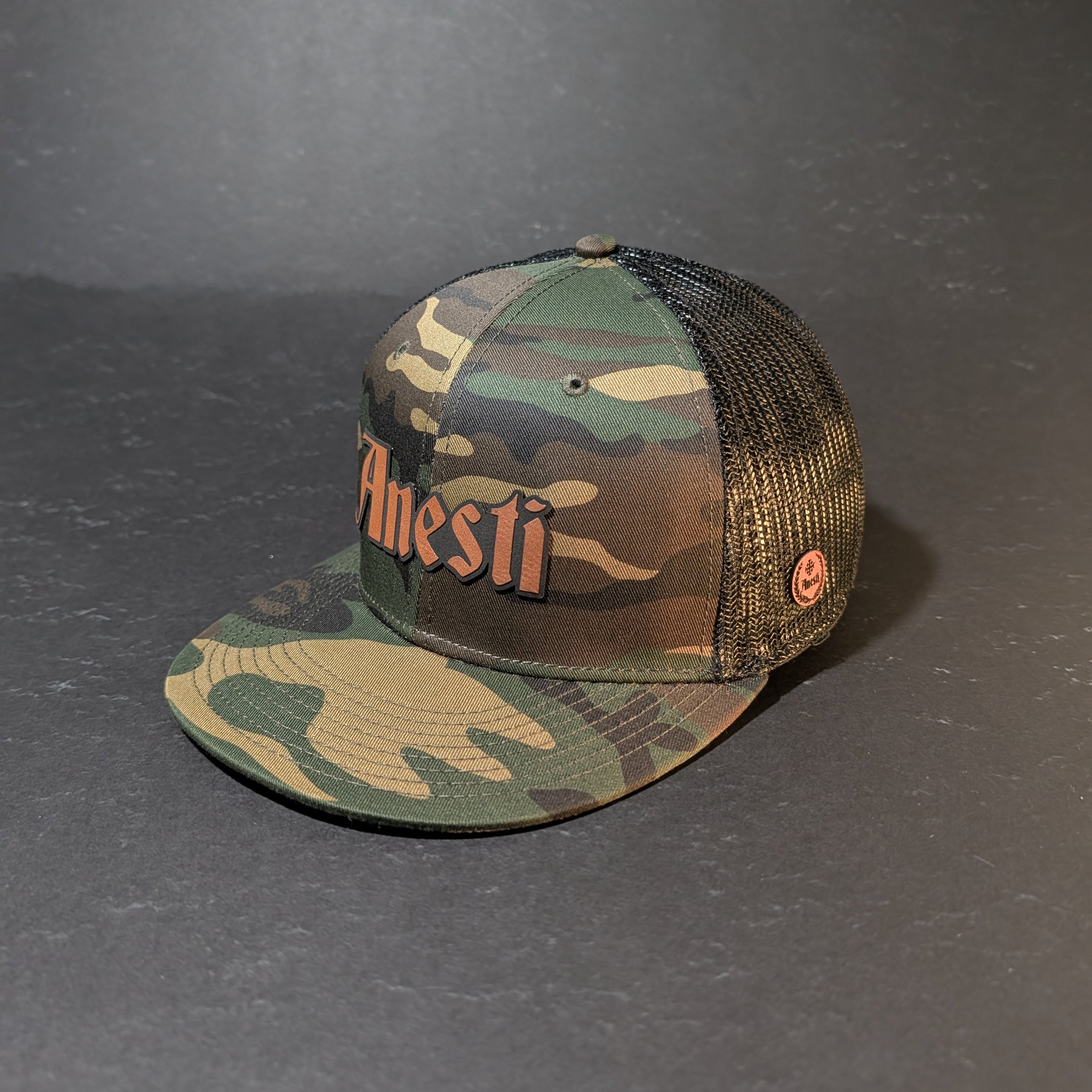 Anesti Script — Brown (Woodland Camo)
