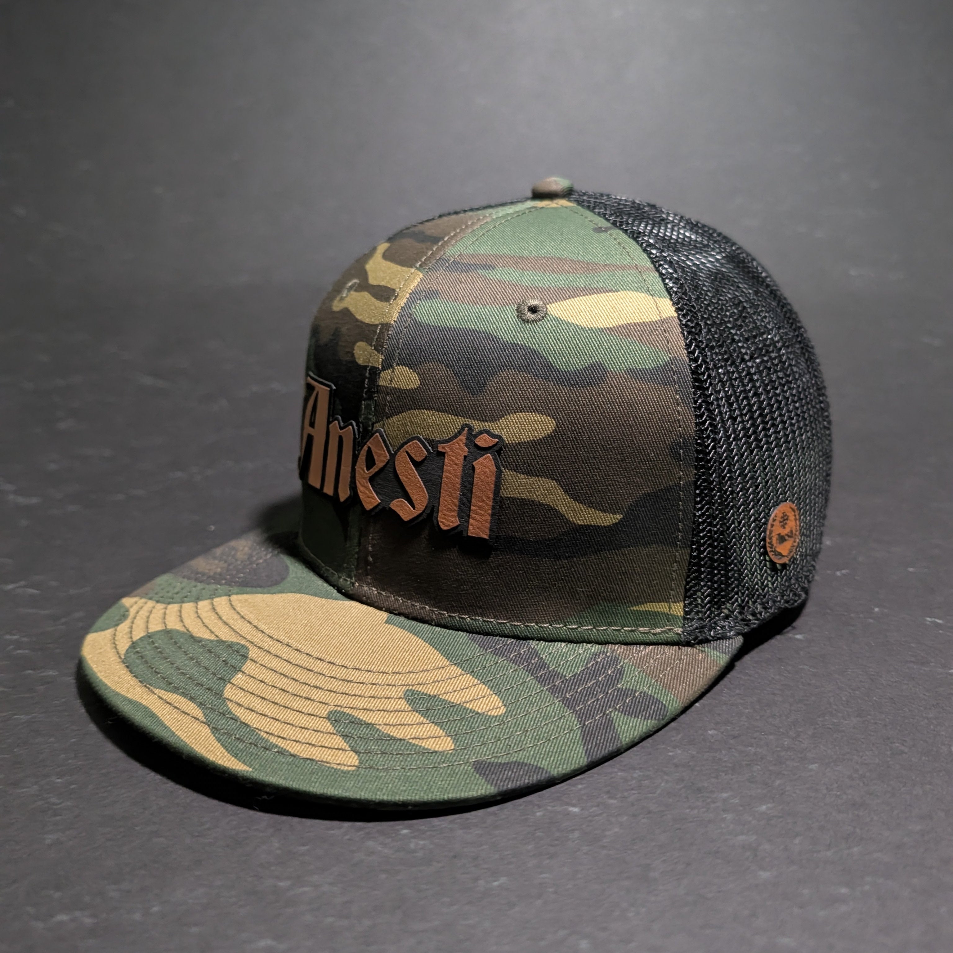Anesti Script — Brown (Woodland Camo)