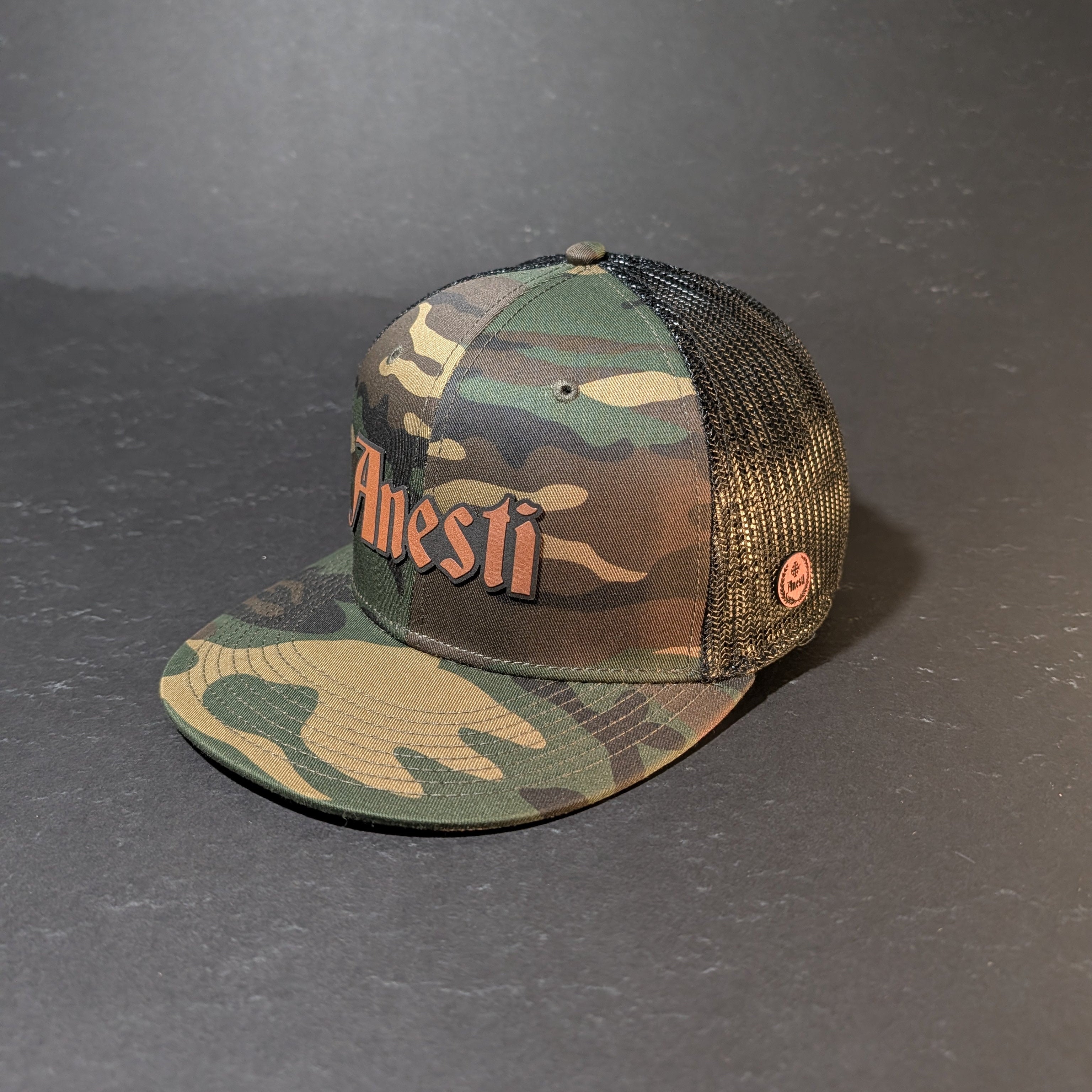 Anesti Script — Brown (Woodland Camo)